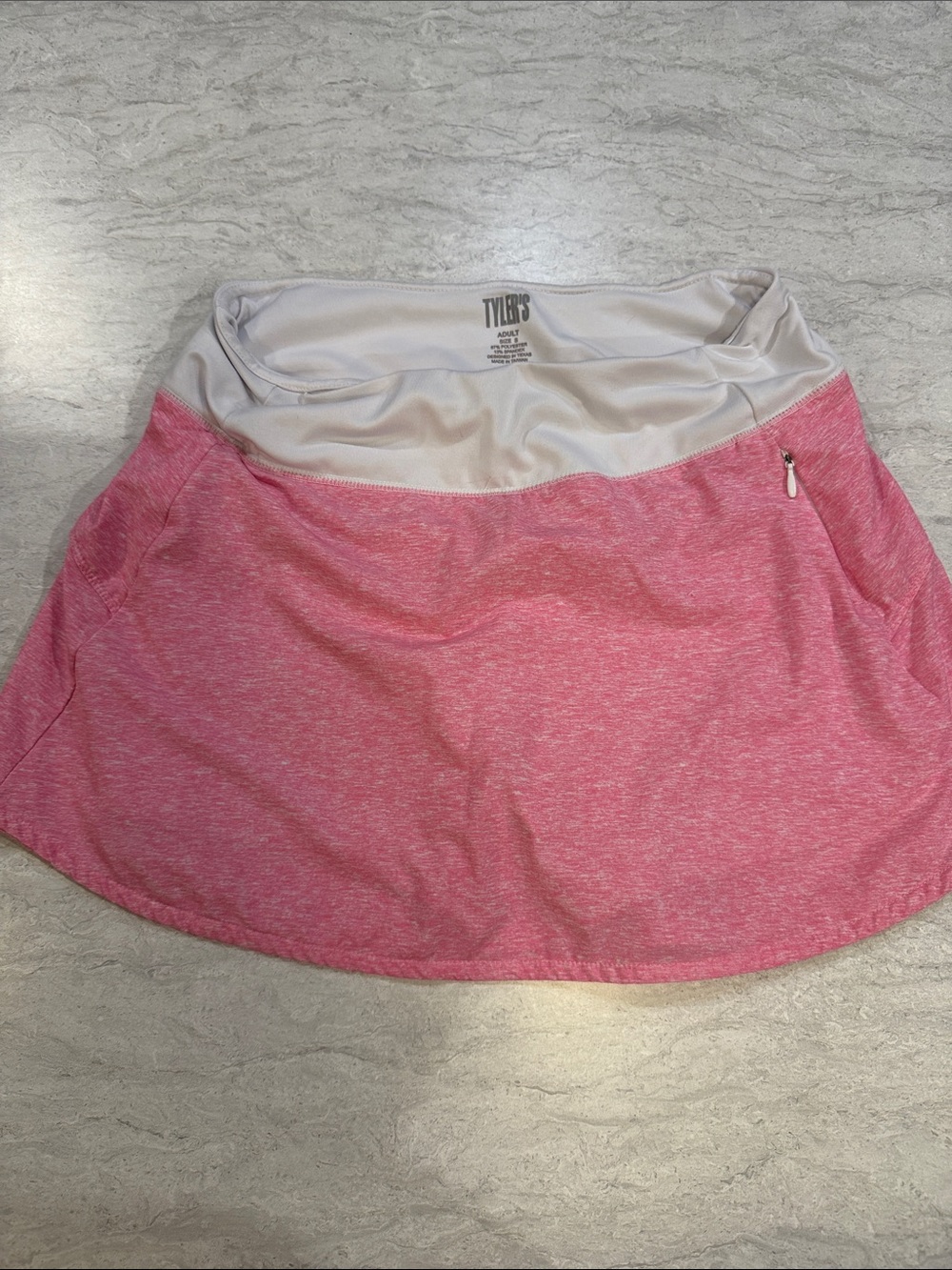 TYLER'S Pink Athletic Skort with White Waistband